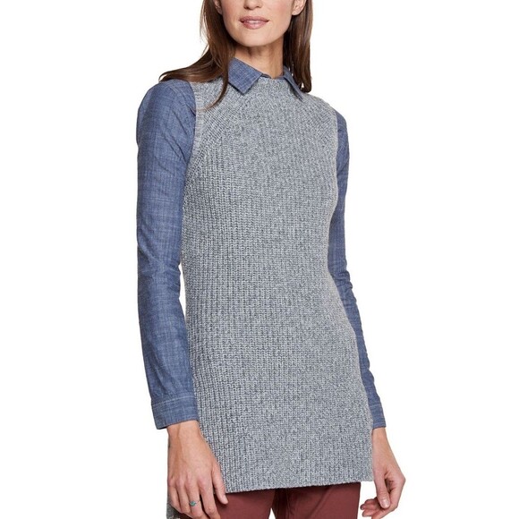Toad & Co Makenna 100% Merino Wool Gray Heather Sweater Dress Women’s M EUC - Picture 1 of 10